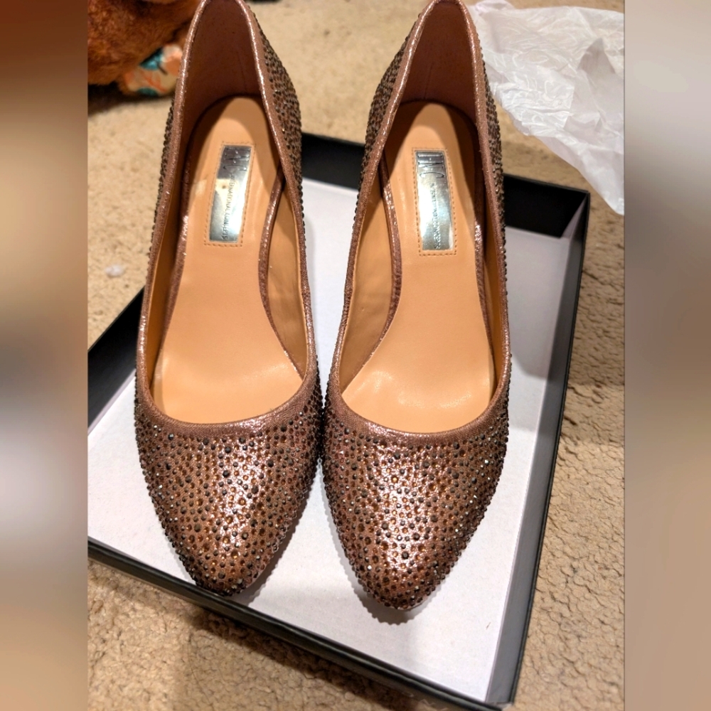 Bronze dress heels